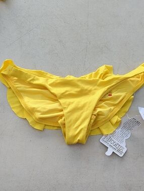 Nicolita Yellow Ruffle Bikini Bottoms